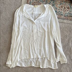 Cloth & Stone Long Sleeve White Top